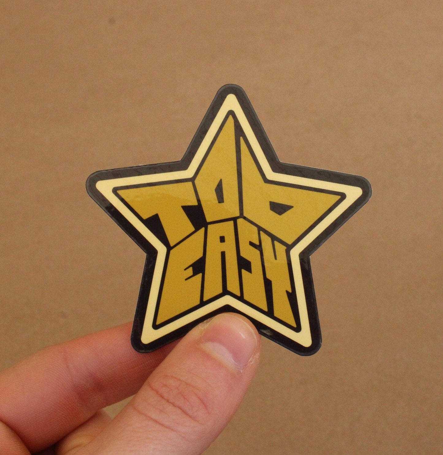 Too Easy Star Vinyl Sticker