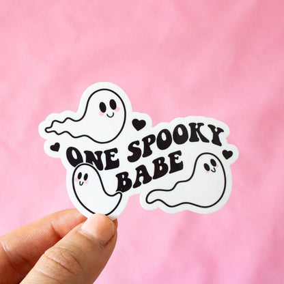 One Spooky Babe Vinyl Sticker