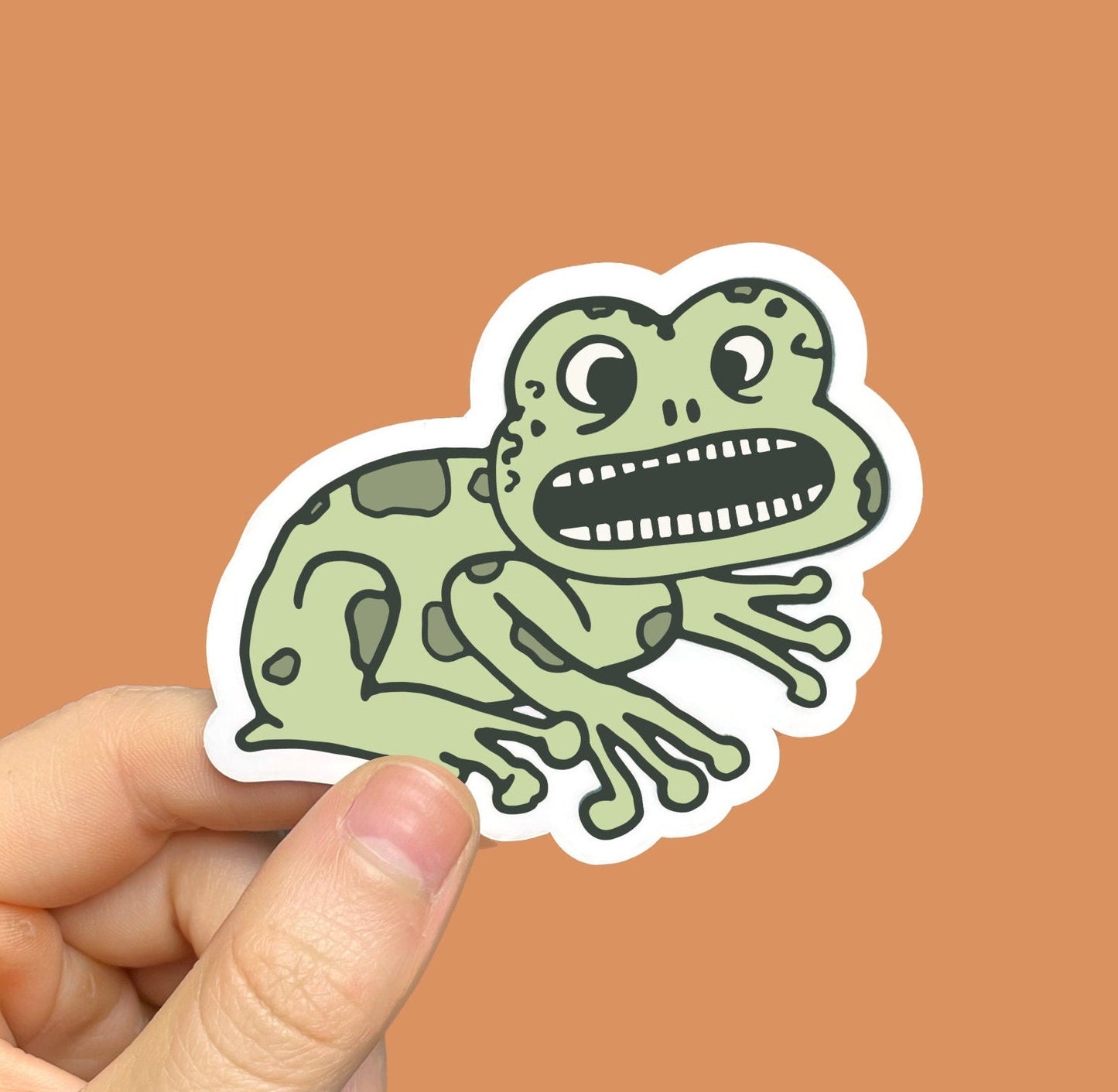 Nervous Frog Vinyl Sticker