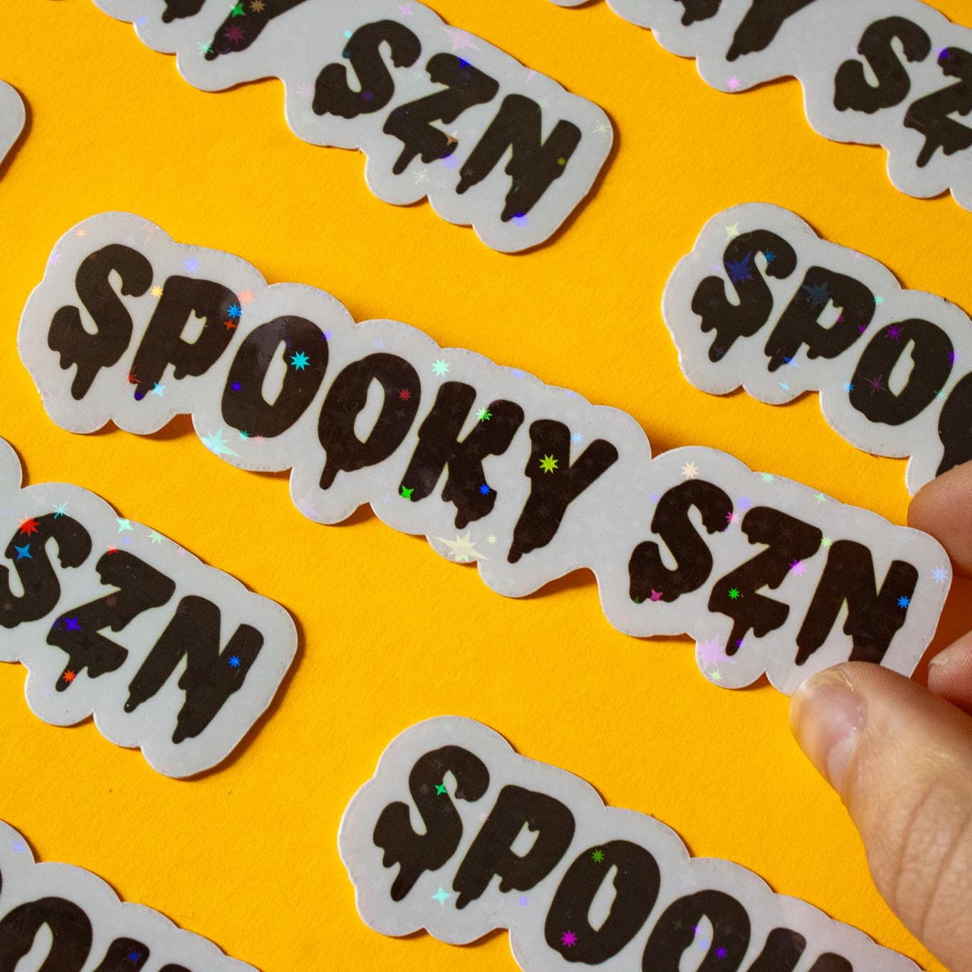 Spooky Season Sparkly Vinyl Sticker