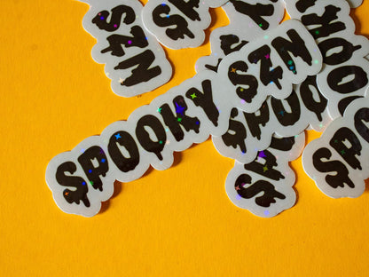 Spooky Season Sparkly Vinyl Sticker