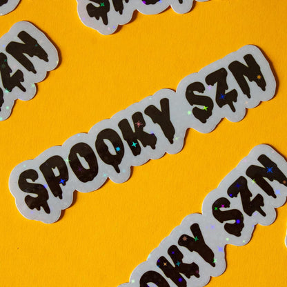 Spooky Season Sparkly Vinyl Sticker