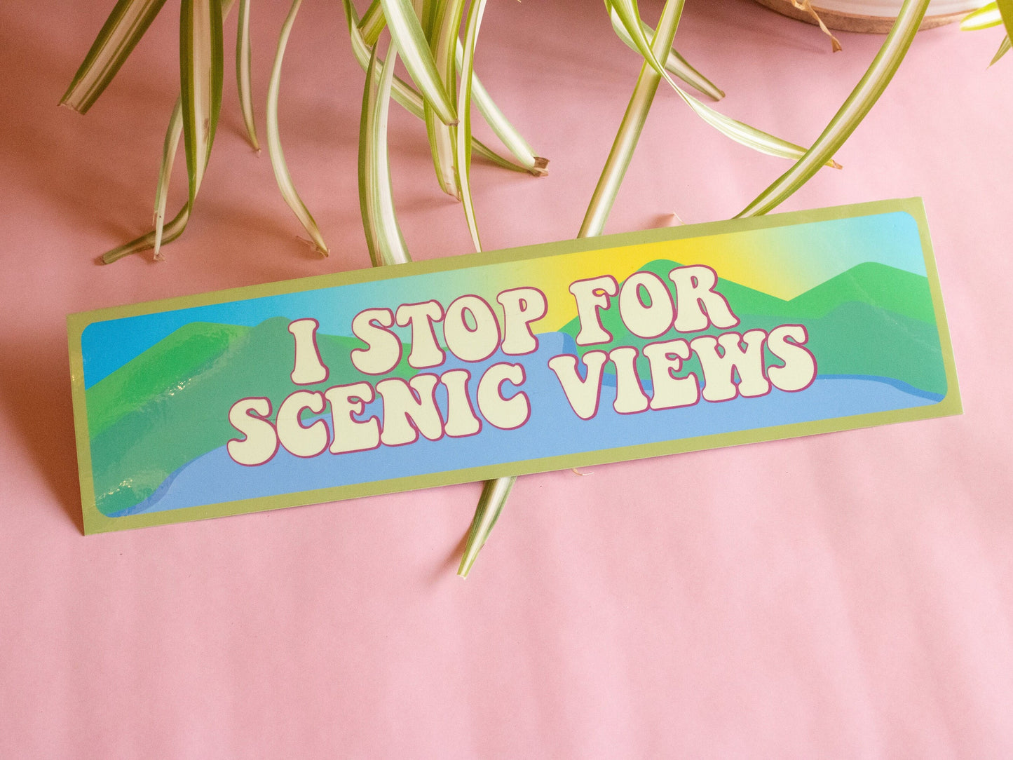 I Stop for Scenic Views Bumper Magnet