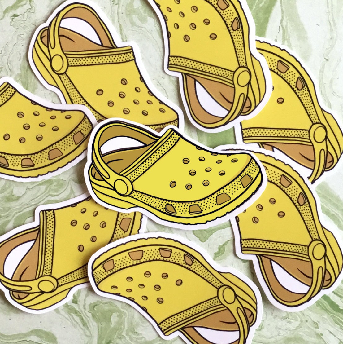 Yellow Shoe Vinyl Sticker