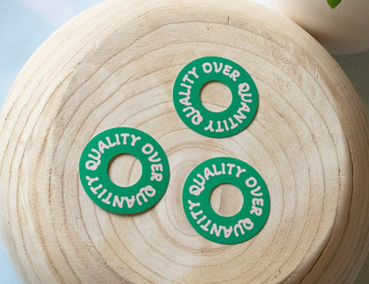 Quality Over Quantity Vinyl Sticker