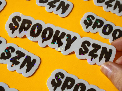 Spooky Season Sparkly Vinyl Sticker