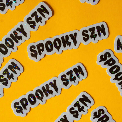 Spooky Season Sparkly Vinyl Sticker