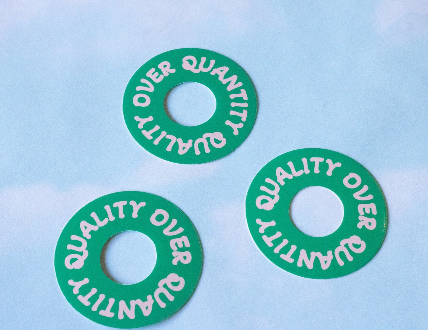 Quality Over Quantity Vinyl Sticker