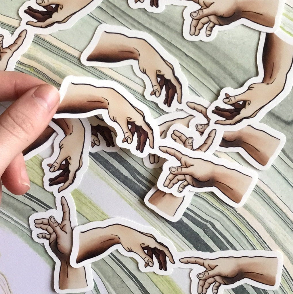 Creation of Adam Michelangelo Vinyl Sticker