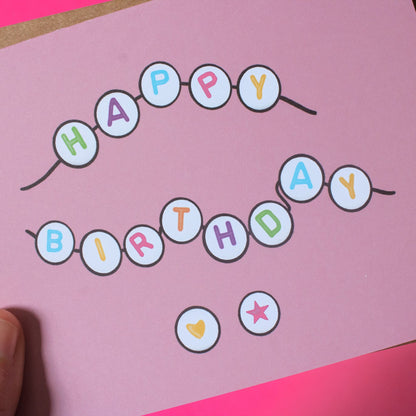 Birthday Friendship Bracelet Greeting Card