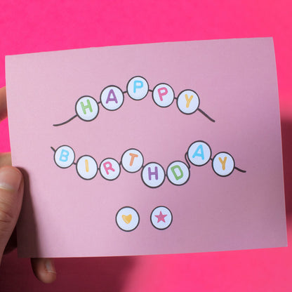 Birthday Friendship Bracelet Greeting Card