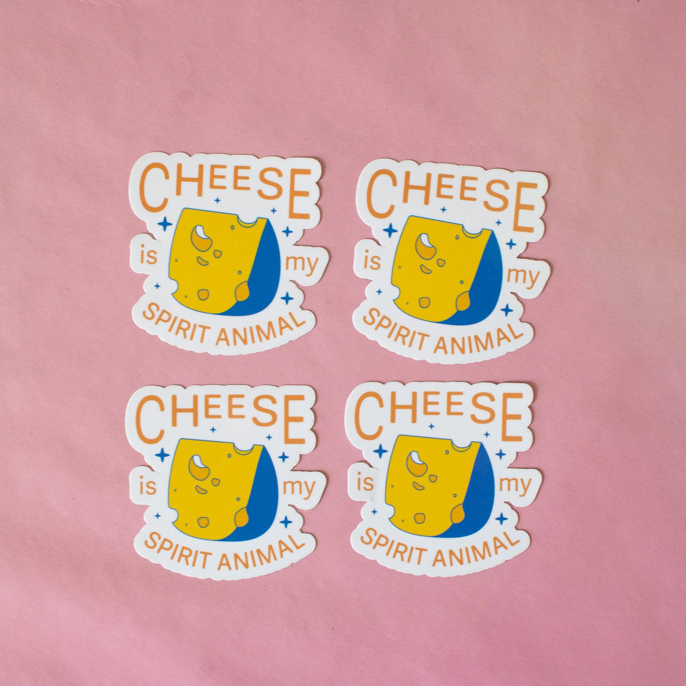 Cheese is my Spirit Animal Vinyl Sticker