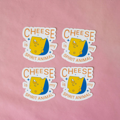 Cheese is my Spirit Animal Vinyl Sticker