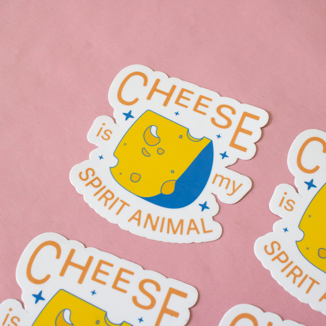 Cheese is my Spirit Animal Vinyl Sticker