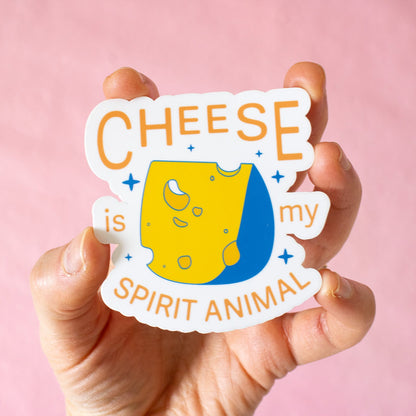 Cheese is my Spirit Animal Vinyl Sticker