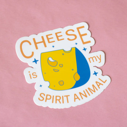 Cheese is my Spirit Animal Vinyl Sticker