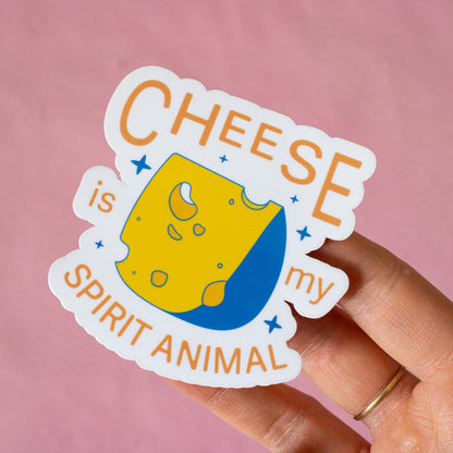 Cheese is my Spirit Animal Vinyl Sticker