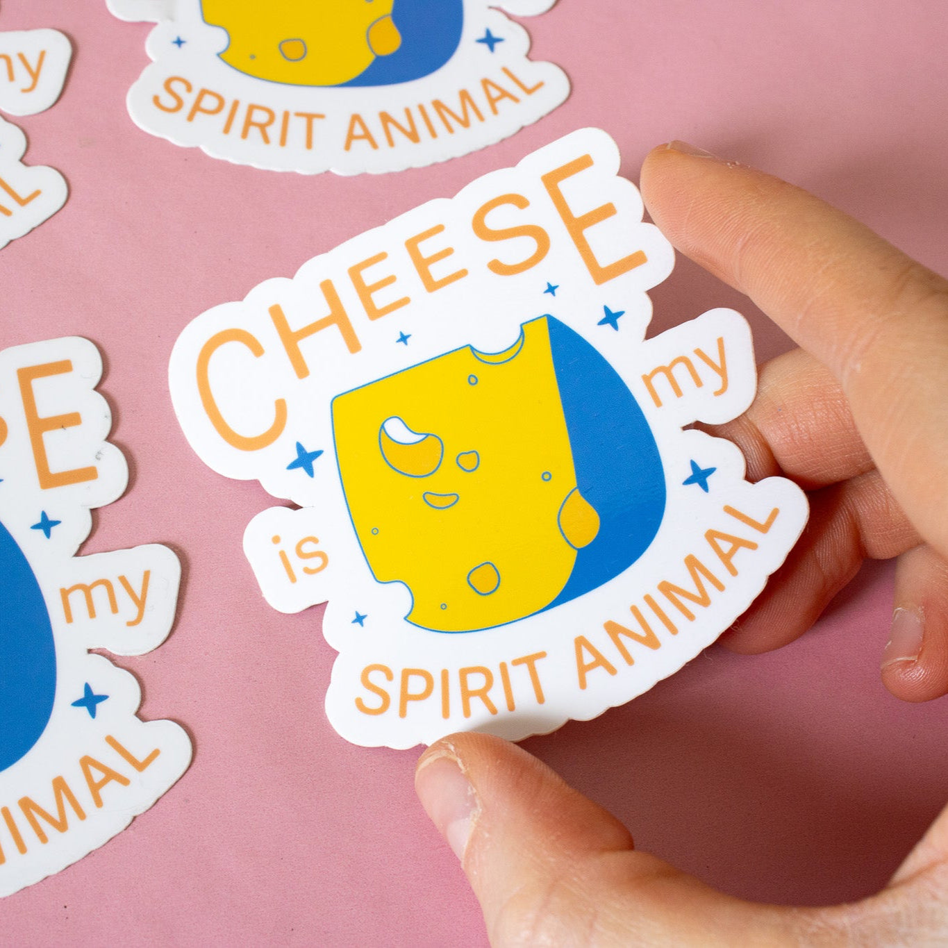 Cheese is my Spirit Animal Vinyl Sticker