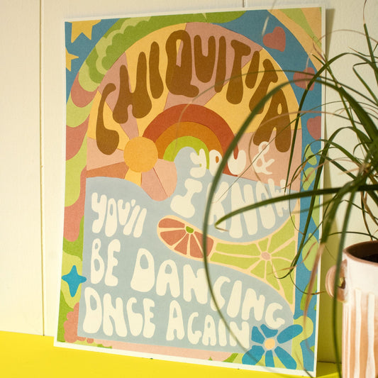 Chiquitita 70s Disco Wall Art Print