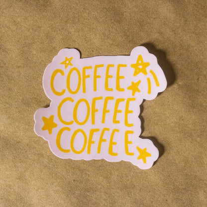 Coffee Coffee Coffee Vinyl Sticker