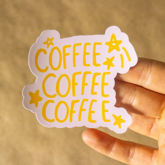 Coffee Coffee Coffee Vinyl Sticker