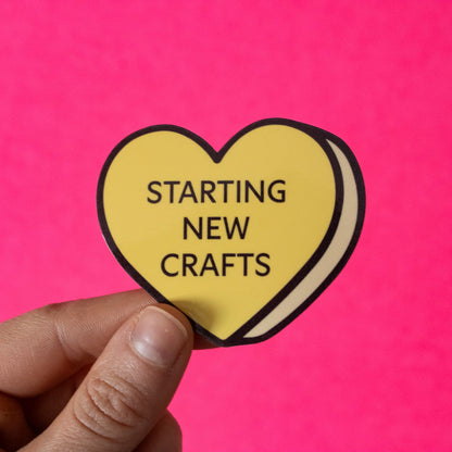 Crafts Conversation Heart Vinyl Sticker