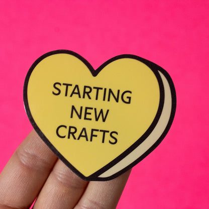 Crafts Conversation Heart Vinyl Sticker