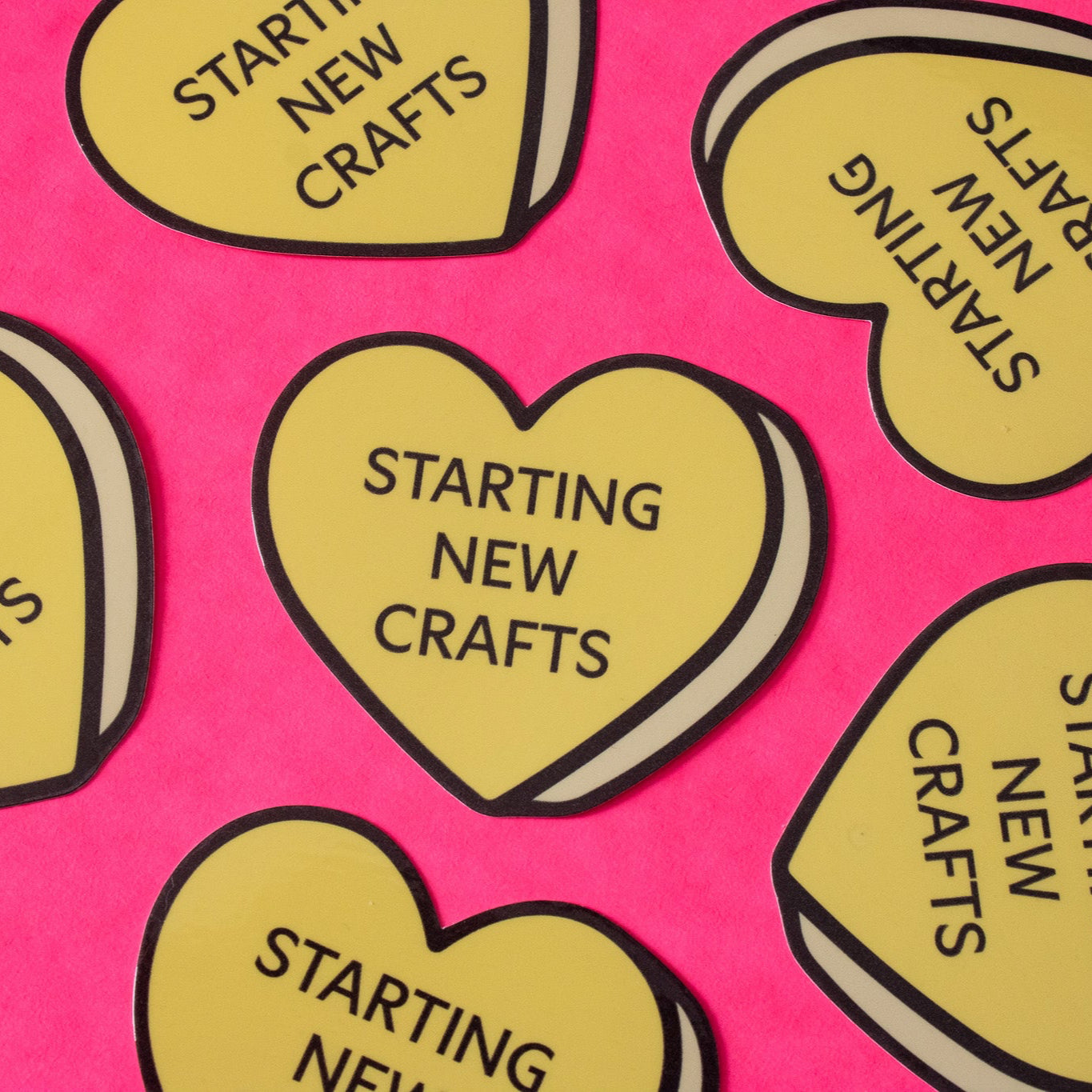 Crafts Conversation Heart Vinyl Sticker