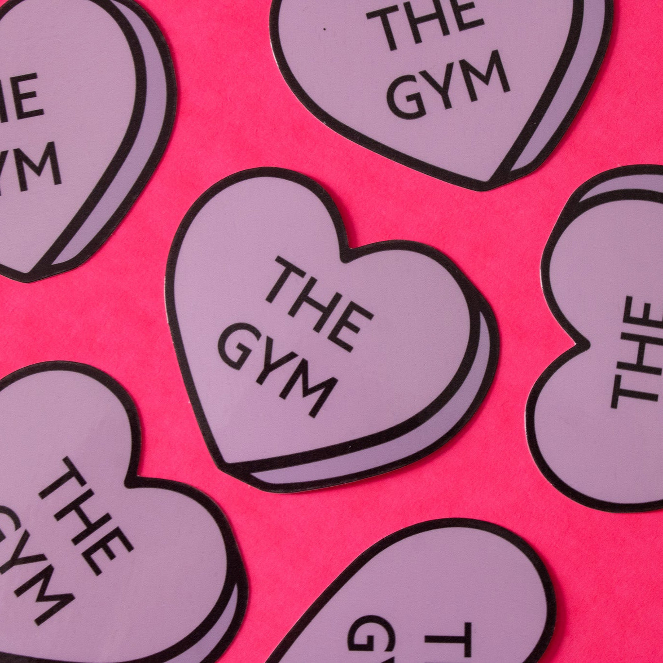 Gym Conversation heart Vinyl Sticker