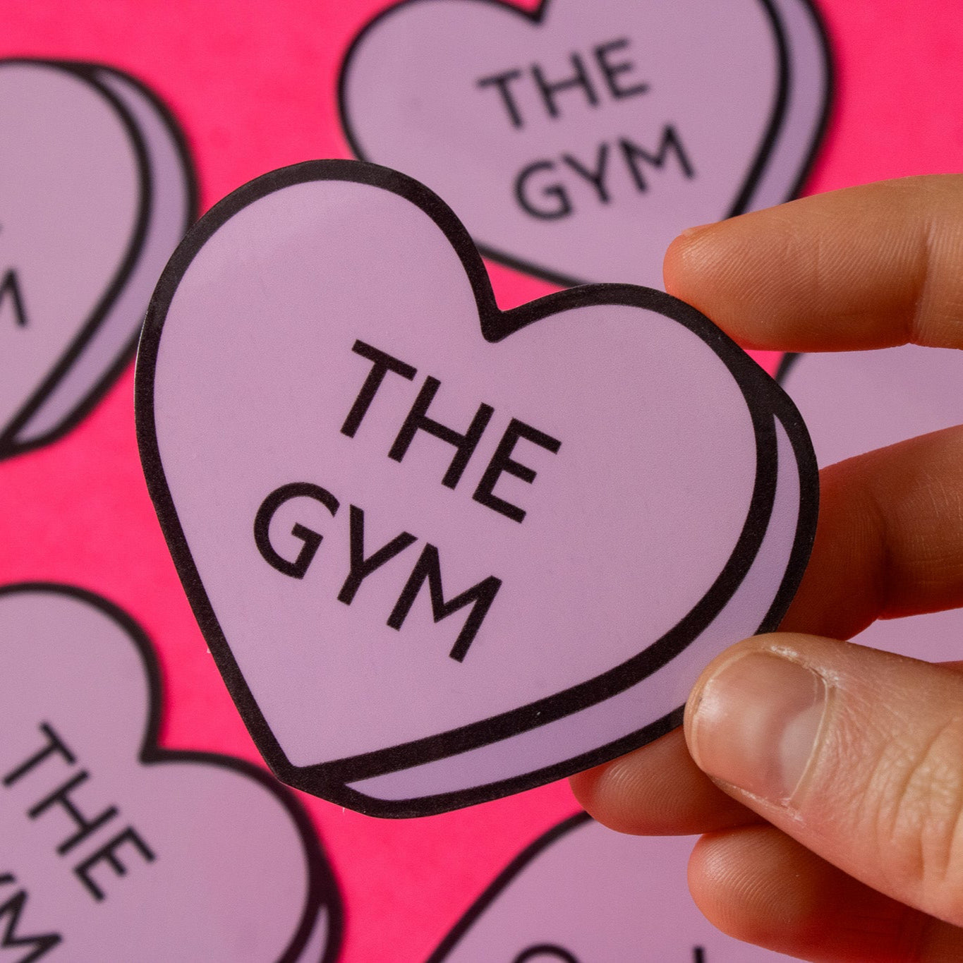 Gym Conversation heart Vinyl Sticker