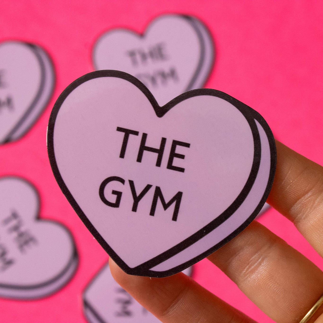 Gym Conversation heart Vinyl Sticker