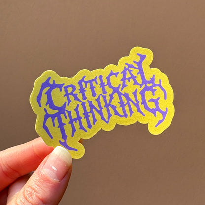 Critical Thinking Vinyl Sticker