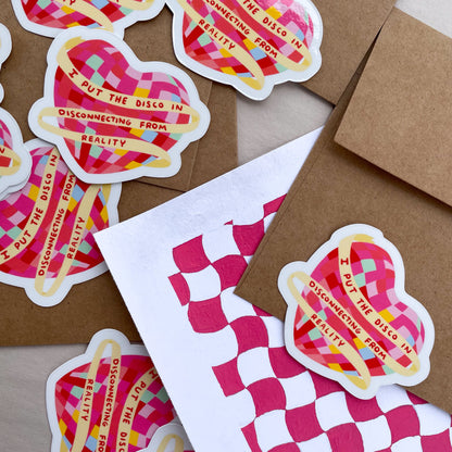 Disco in Disconnecting From Reality Vinyl Sticker