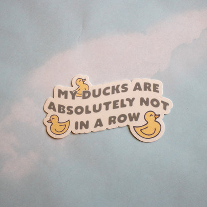 Ducks in a Row Vinyl Sticker