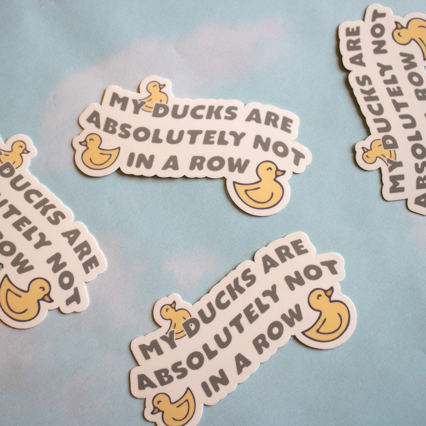 Ducks in a Row Vinyl Sticker