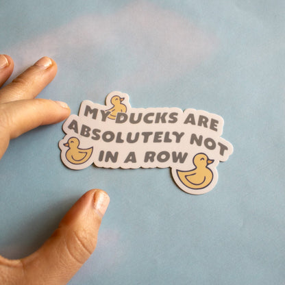Ducks in a Row Vinyl Sticker