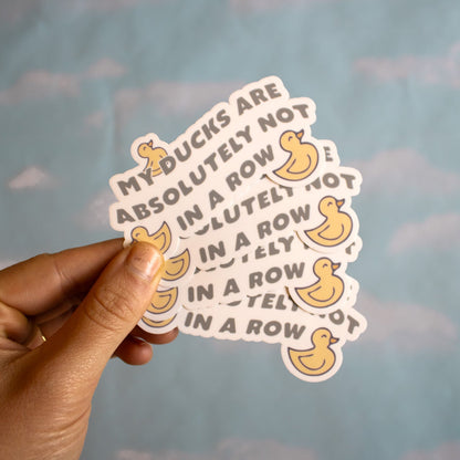 Ducks in a Row Vinyl Sticker