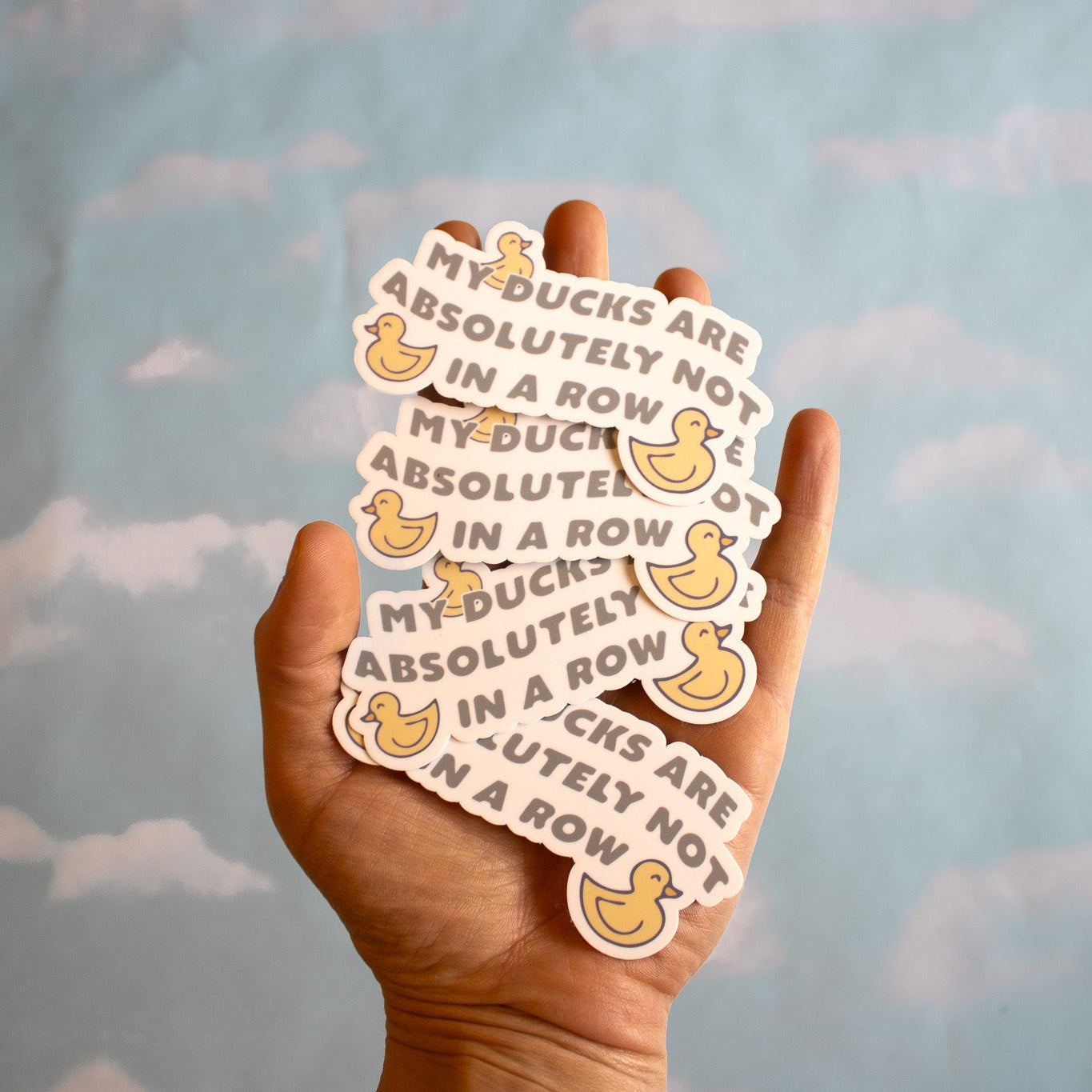 Ducks in a Row Vinyl Sticker
