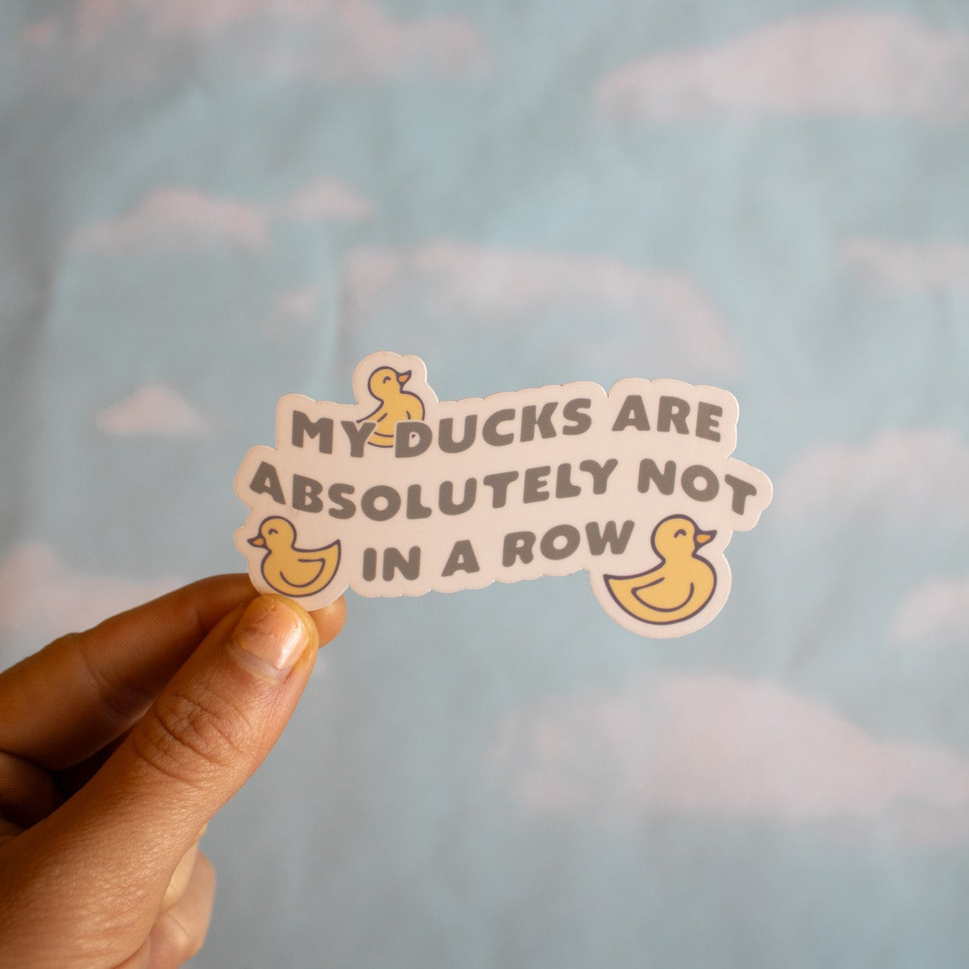 Ducks in a Row Vinyl Sticker