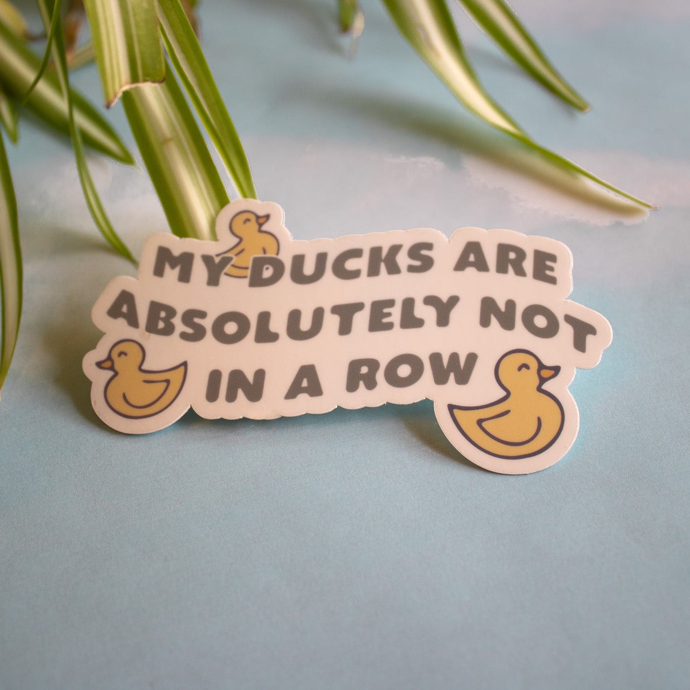 Ducks in a Row Vinyl Sticker