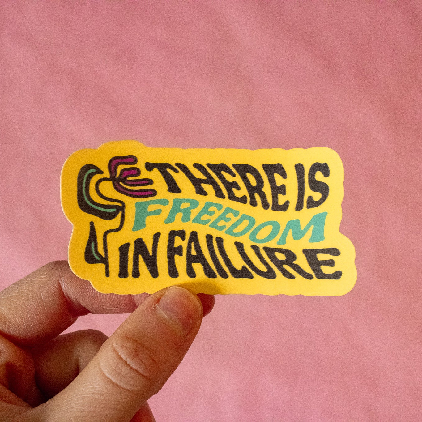 Freedom in Failure Vinyl Sticker | Motivational laptop decal – Doctor ...