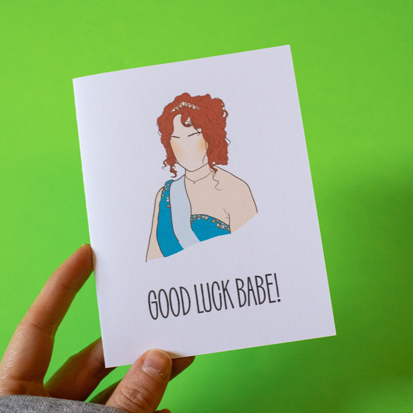 Good Luck Babe! Greeting Card