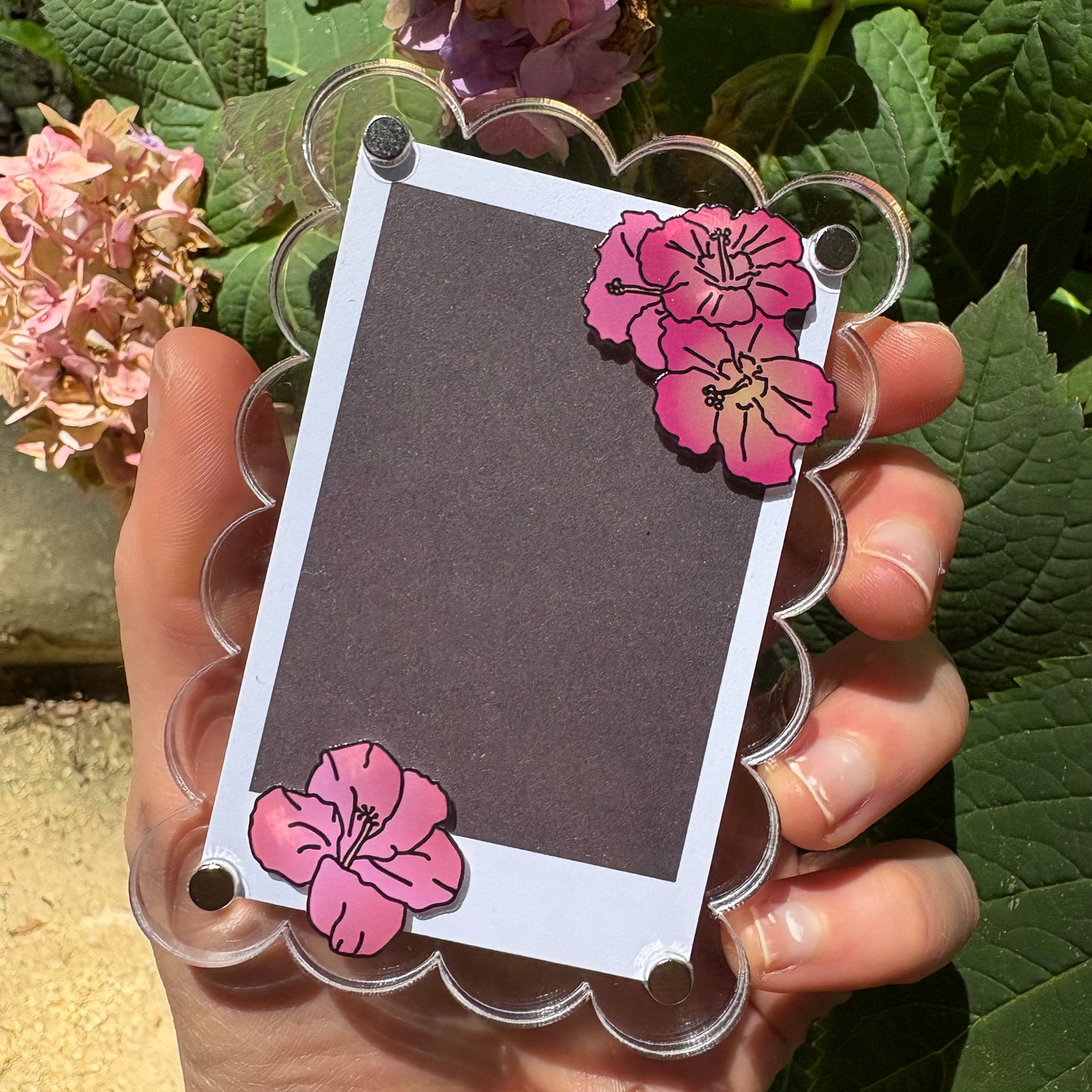 Hibiscus Flower Polaroid Frame