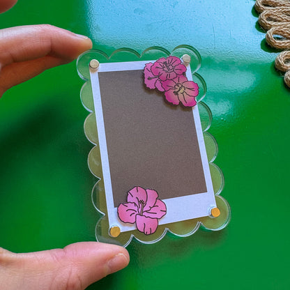 Hibiscus Flower Polaroid Frame