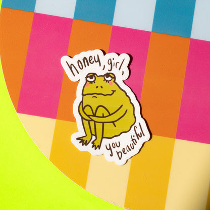 Self Love Frog Vinyl Sticker