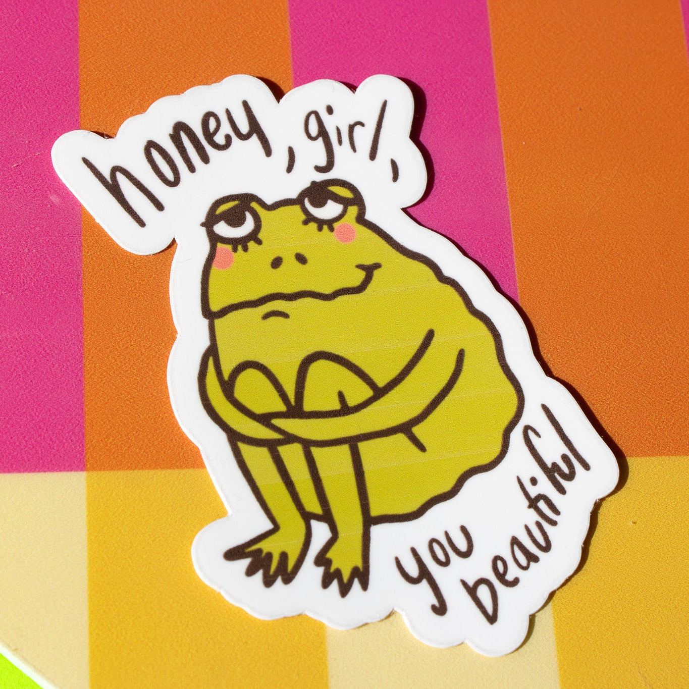 Self Love Frog Vinyl Sticker
