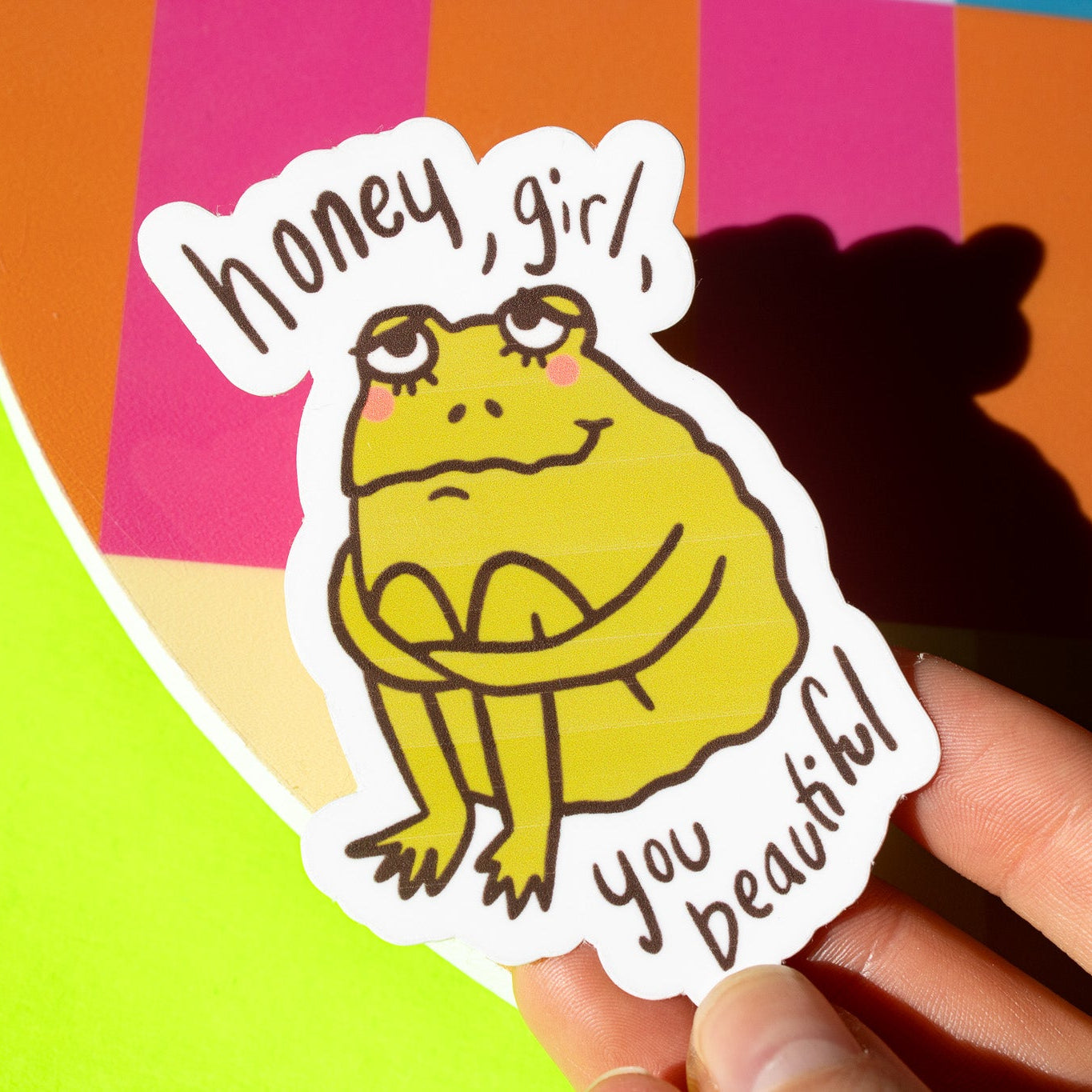 Self Love Frog Vinyl Sticker
