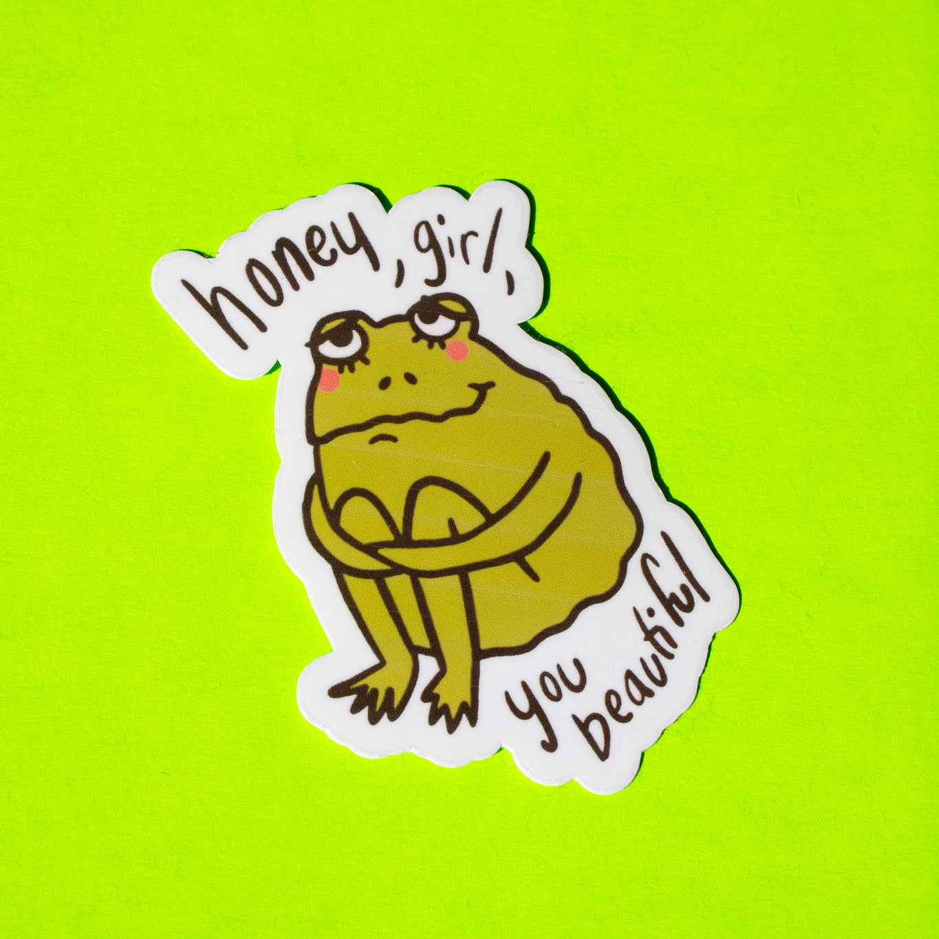 Self Love Frog Vinyl Sticker