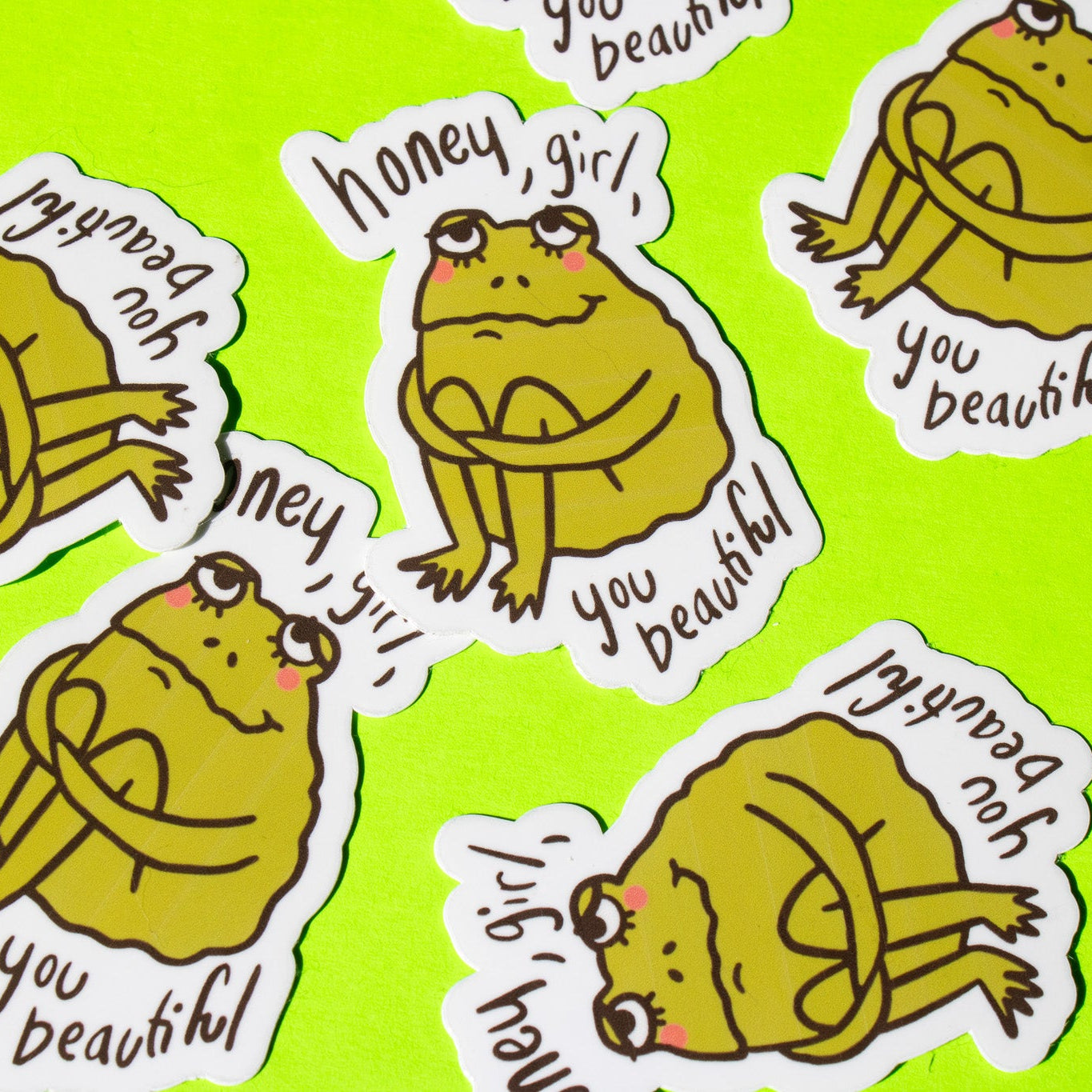 Self Love Frog Vinyl Sticker