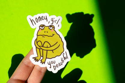 Self Love Frog Vinyl Sticker